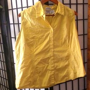 Yellow Sleeveless Blouse